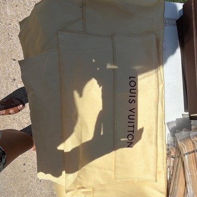 Louis Vuitton Beige Designer Dustbags for Women's Handbag Solid Pattern
