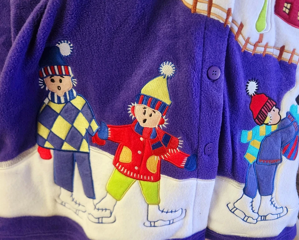 Suéter de Navidad púrpura Quacker Factory talla L nuevo con etiquetas Foto 4 de 4