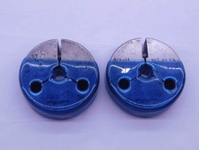 3/8 24 NF 2 THREAD RING GAGES .375 .3750 GO NO GO P.D.'S = .3479 & .3446 UNF-2