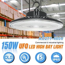 480V （Dimmable） UFO LED High Bay Light 150W, UL DLC Listed （Replace 650W HPS MH）