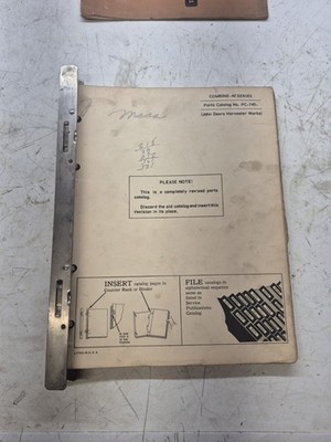 Genuine Original John Deere Combine Model 42  Manual Parts Catalog 2/68 Paper
