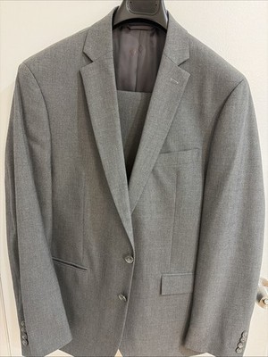 Mens Suit Gray Ryan Seacrest Distinction 42R 36W 32L
