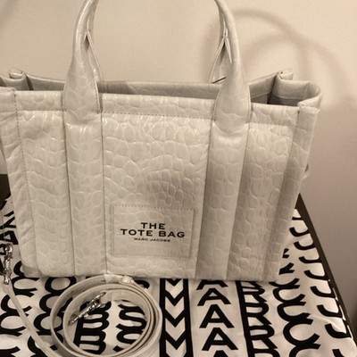 Marc Jacobs Ivory Medium Tote Bag w/ Detachable Strap Silver Hardware