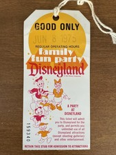 1975 DISNEYLAND "FAMILY FUN" ADMISSION TICKET (June 8, 1975)