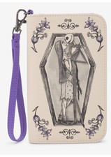 NEW Loungefly The Nightmare Before Christmas Jack Sally Coffin Tech Wallet
