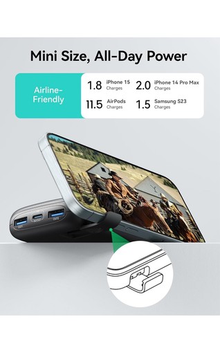 Chargeur portable INIU Mini 10000mAh Power Bank 22,5W USB-C Fast PD QC4.0 - Photo 5 sur 12
