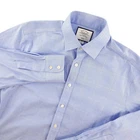 Charles Tyrwhitt Dress Shirt Mens 16 32/33 Blue Check Slim Fit Non Iron Cotton