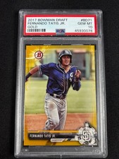 2017 BOWMAN DRAFT GOLD #BD17 FERNANDO TATIS JR. RC/50 PSA 10