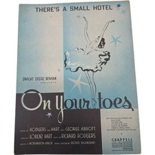 There's A Small Hotel from On Your Toes Rodgers Hart Vintage Sheet Music 1936