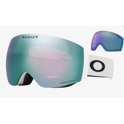 Oakley Flight Deck Pro M White Prizm Snow Sapphire Iridium Prizm Snow Iced Ir...