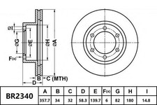 Bendix Ultimate 4WD Front Brake Rotor for Infiniti QX80 5.6L VK56VD Petrol 2013-
