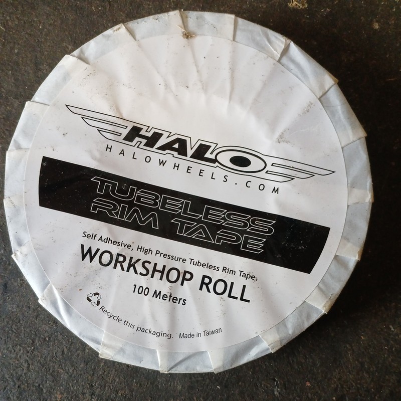 Halo Tubeless Rim Tape 100m Workshop Roll Blue 22mm Wide