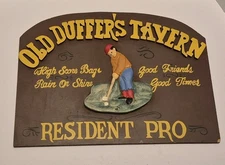 Old Duffer's Tavern Golf Sign Golfer Golfing Outdoor Sports Club Ball Bags