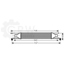 Ladeluftkühler für Fiat Punto/Grande Punto Evo 199 1.3 D Multijet 450x100