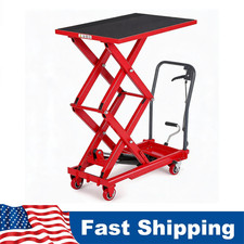 Hydraulic Lift Table Cart 330lbs Double Scissor Lift Table 50 Lifting Height Hydraulic Lift Table Cart 330lbs Double Scissor Lift Table 50 Lifting Height