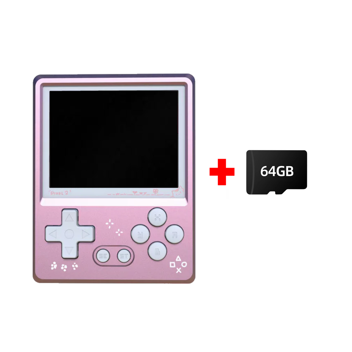 GKD Pixel 2 II Portable Handheld Retro Game Console with 64GB - US
