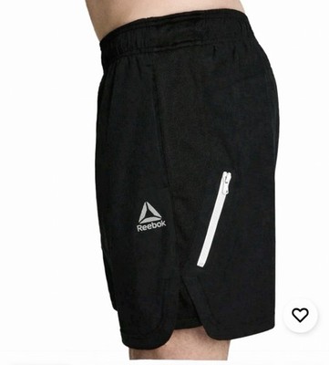 Reebok 7'' Black 3XL Shorts REM223SH35006 W/ White Zipper & Free Shipping!!