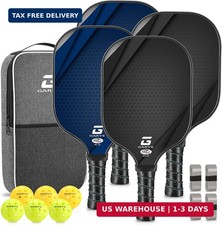 Pickleball Paddles Set of 4, Carbon Fiber Pickle Ball Paddle, USAPA Approv