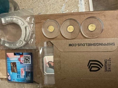 4oz .999 Silver & 3 1/200th Gold, Monarch Metals, Luckyrips, Bullion Baddy