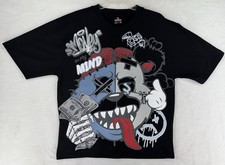 NWT South Pole Men’s Medium Black Graffiti Graphic Print Heavy Weight T-Shirt