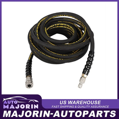#ad 4000PSI Pressure Washer Hose Hot Cold Water 1 4quot; Kink Wear Hose With 3 8quot; Quick $57.16