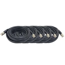 25 Ft. 20AWG/RG58 Coaxial Bnc-Male to Bnc-Male Cable/Black (5-Pack)