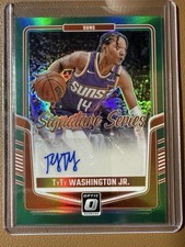 2024-25 Optic TyTy Washington Jr. Green Signature Series Refractor #SS-TYW /49
