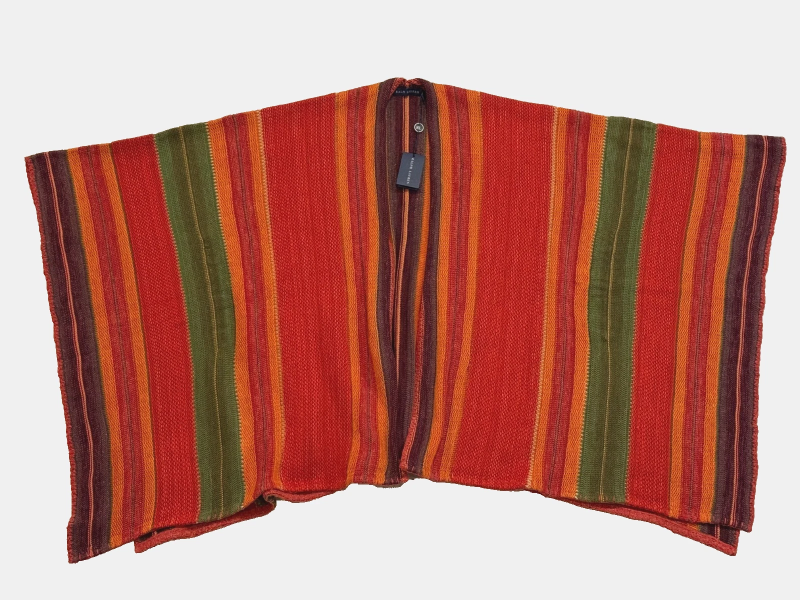 $998 NWT Ralph Lauren Linen Silk Serape Indian Striped Sweater Cape Poncho XS S
Opens in a new windo