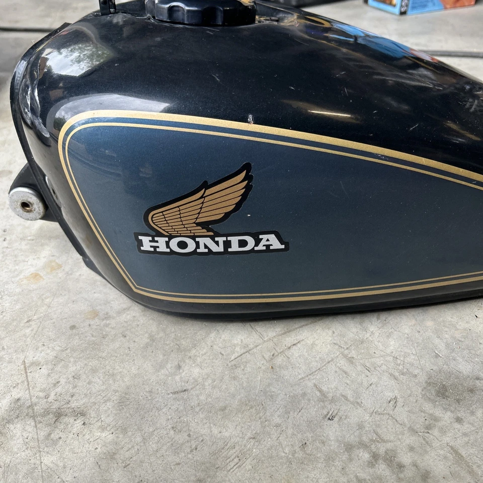 Honda CX500C 1979-1982 tanque de gasolina tanque de combustible azul oscuro/negro Foto 2 de 4