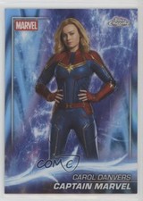 2025 Topps Chrome Studios Sky Blue RayWave Refractor Captain Marvel #96 0c3