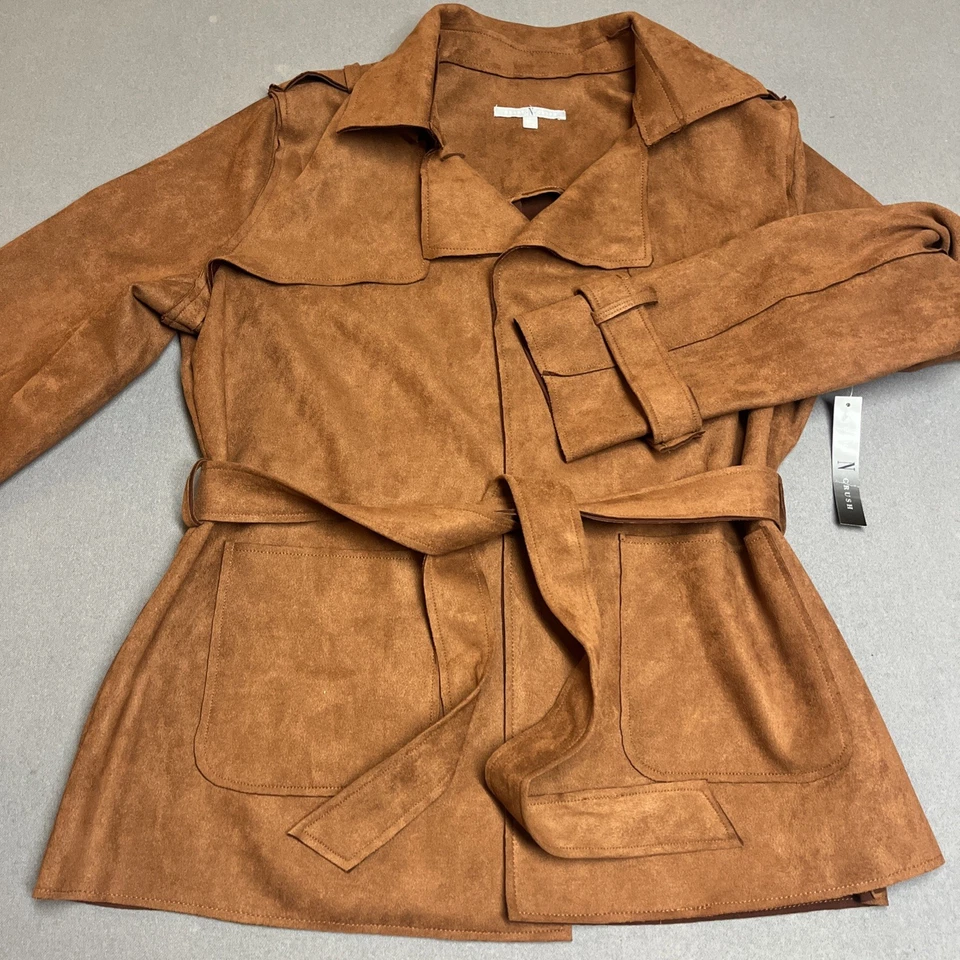 Jaqueta de camurça sintética Heart N Crush tamanho G marrom festival de carreira ocidental - Imagem 2 de 4