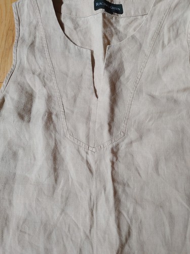 Racing Green Womens 100% Linen Beige Dress Size UK 14 - Picture 8 of 19