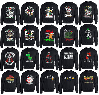 Weihnachten Pullover Sweatshirts Neuheit lustig Santa Rentier Geschenk Witz Sweatshirt