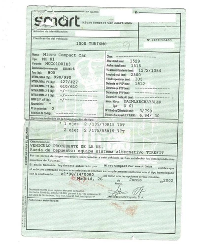 MC0V014  Warning per SMART CITY-COUPE CDI 2002 93411 - Bild 7 von 7
