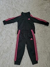 Adidas Black and Pink Track Suit 18-month