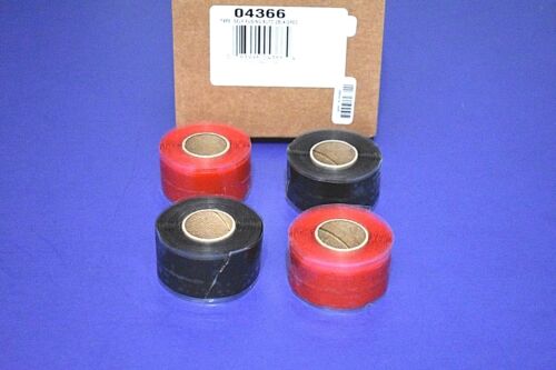 2 RED 2 BLACK Self-Fusing Silicone Electrical Tape 10' x 1" Made in USA - Picture 1 of 4