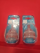 New Philips Avent 4 Count Medium Flow Anti-Colic Baby Bottle Nipple 3M Flow 3