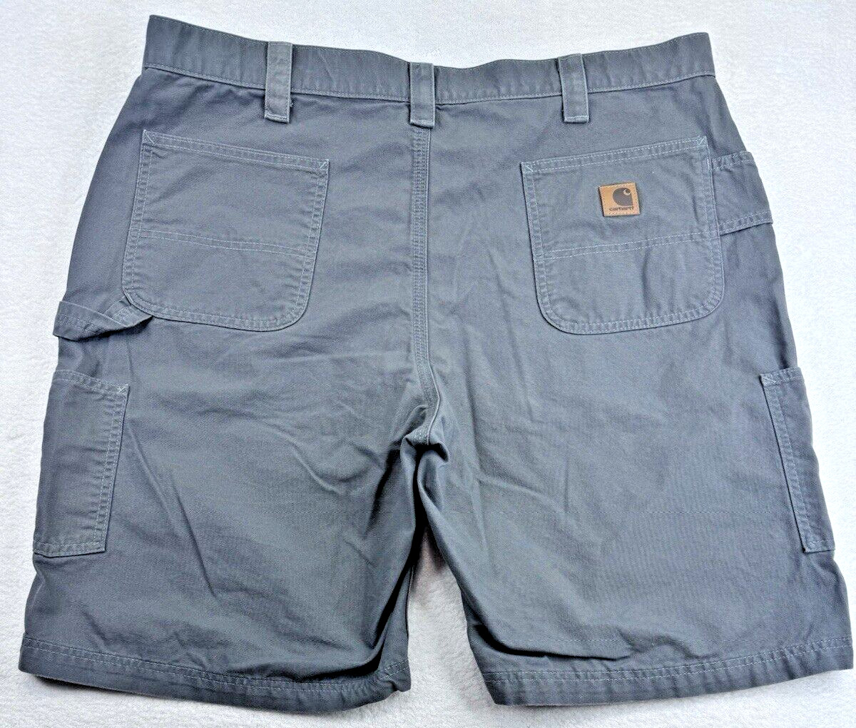 Carhartt B147 Fat Carpenter Shorts Men 10" Flat Front Gray Workwear 42 thumbnail 4