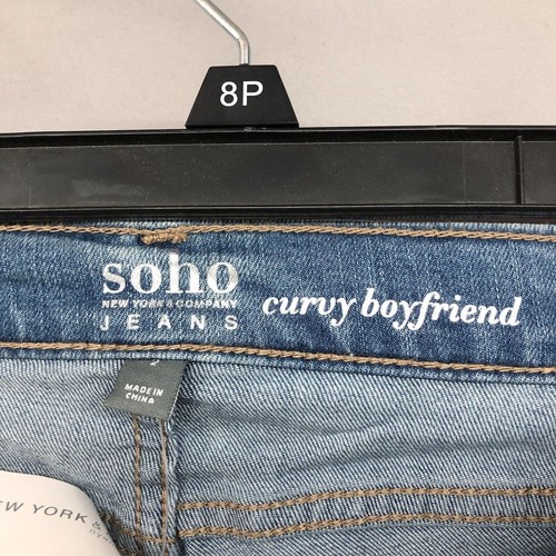 Jeans NY&C SOHO nuovi effetto invecchiato curvy boyfriend denim elasticizzato taglia 2 donna 6 - Foto 4 di 12
