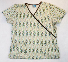 Ladies Large Pre Owned Scrub Top Good / Great Used Condition with Free shipping
