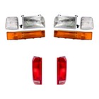 8 Pc Set Headlights Tail Lights Signal Lights for 92-97 Ford Pickup 92-96 Bronco (For: Ford)