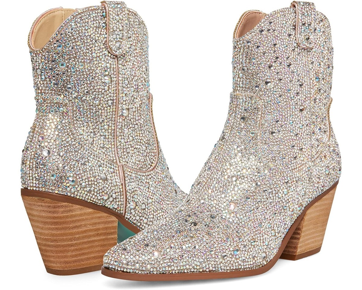 Cowgirl Boots Rhinestone Betsey Johnson Boots Betsey Johnson