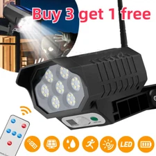 Solar LED Light Motion Sensor Outdoor Wall Street Yard Security Fake Camera Lamp