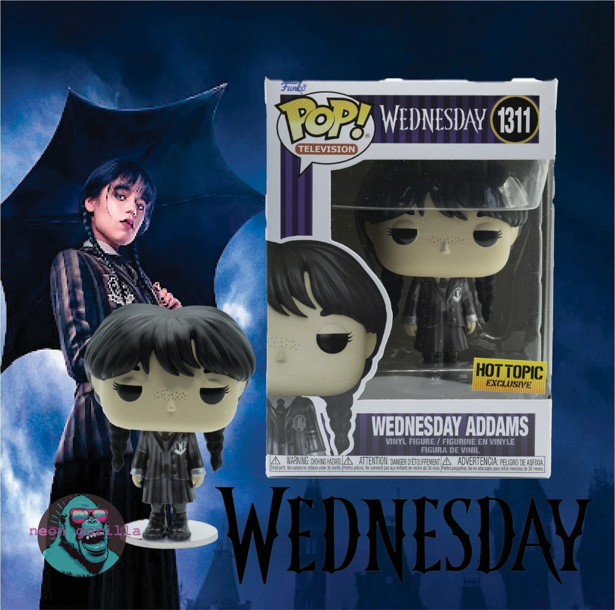 Funko Pop Wednesday Addams Metallic 1311 Hot Topic Exclusive in