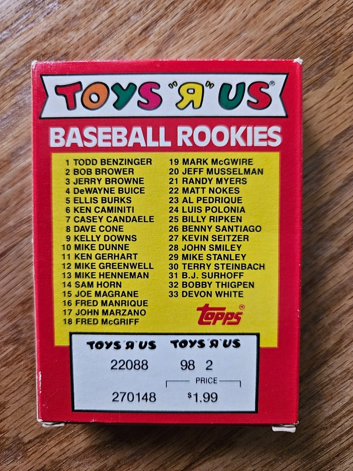 Toys R Us/Topps Baseball Rookies In Box eBay