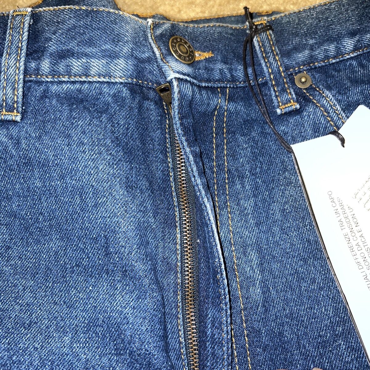 Gucci Classic Web Stripe Washed Denim Petroleum Straight Gucci Classic Web Stripe Washed Denim Petroleum Straight