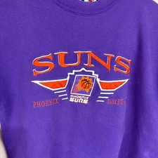 Vintage Logo Athletic PHOENIX SUNS Embroidered Sweatshirt Medium USA Pullover