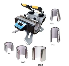New 110V 5in1 Automatic Double Station Mug Heat Press Machine Cup Sublimation