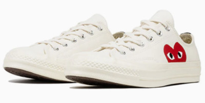 Converse x COMME des GARCONS PLAY Chuck 70 Ox 'White' 150207C Men's 5-12