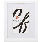 Contemporary 1", Modern Satin White Picture Frame With a Single Mat